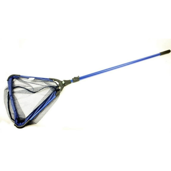 Collapsible Skimming or Fish Catching Water Garden Koi Fish Pond Skimmer Net with 6mm Course mesh, with Telescoping Pole