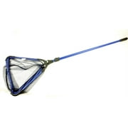 Collapsible Skimming or Fish Catching Water Garden Koi Fish Pond Skimmer Net with 6mm Course mesh, with Telescoping Pole