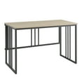 thumbnail image 1 of Collapsible Slatted Mission Writing Computer Desk, Space Saving for Bedroom, Home Office, Small Spaces, Fully Assembled, White Oak/Gunmetal – Leick Home, 70001-WOGM, 1 of 17