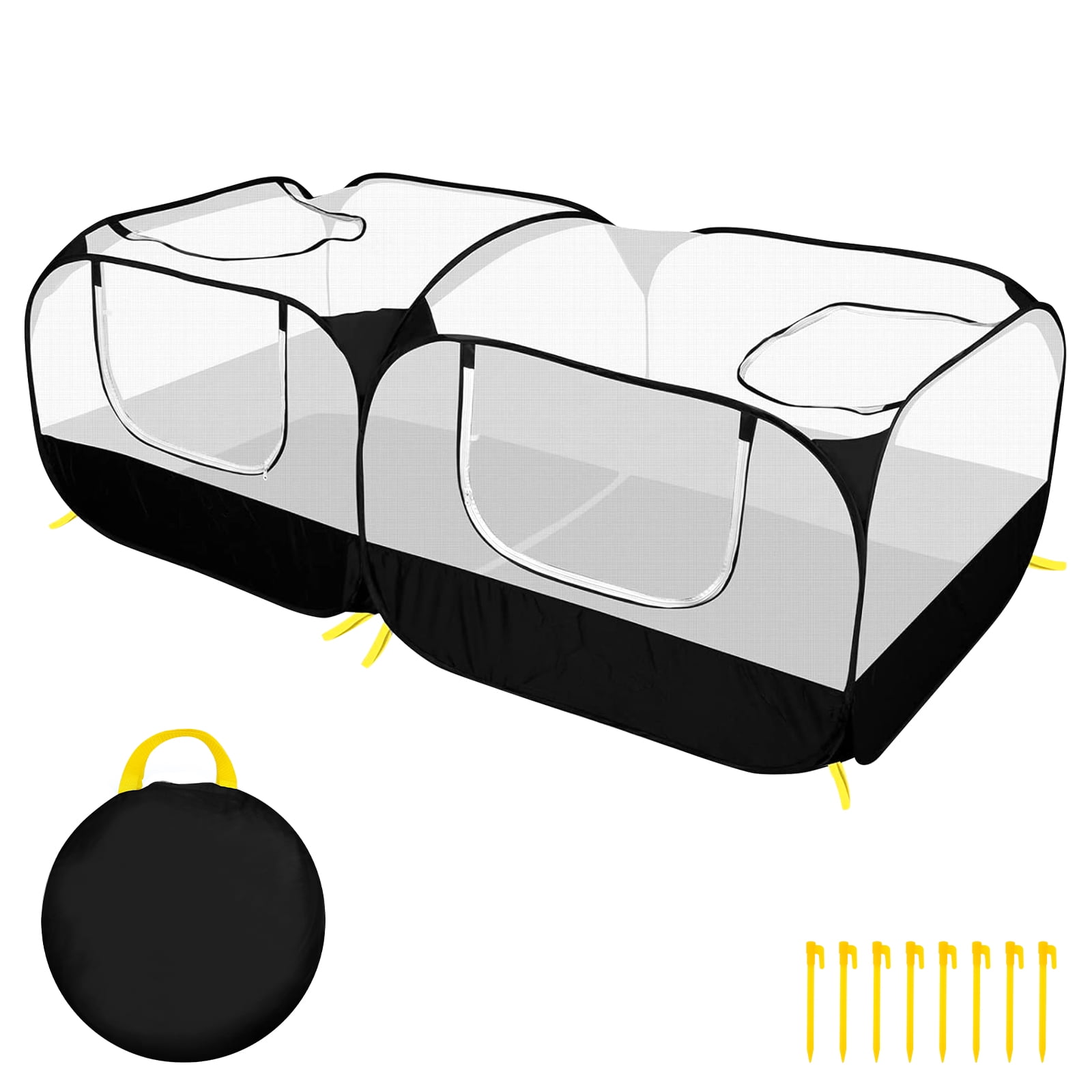 Collapsible Small Animal Playpen Large Space Portable Chicken Run Coop With Detachable Bottom for Indoor Outdoor Use