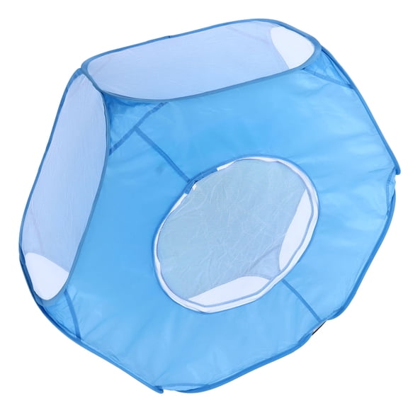 Collapsible Small Animal Playpen Lightweight Portable Pet Tent Automatically Open Activity Restriction Enclosure for Hamsters Guinea Pigs Rabbits, 33.1 x 15.0 in / 84 x 38 cm Sky Blue