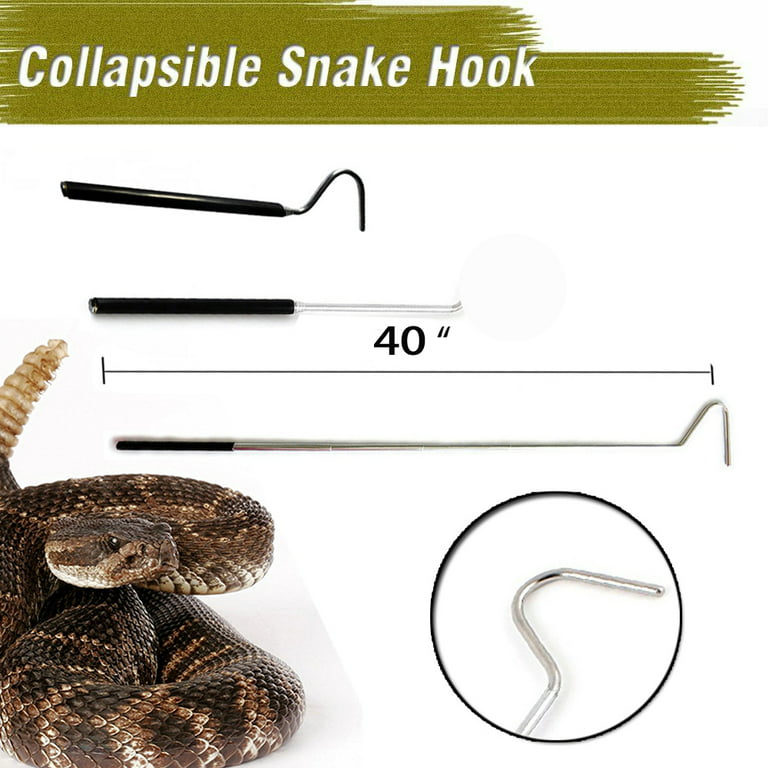 REPTI ZOO Portable Mini Snake Hook Collapsible Stainless Steel