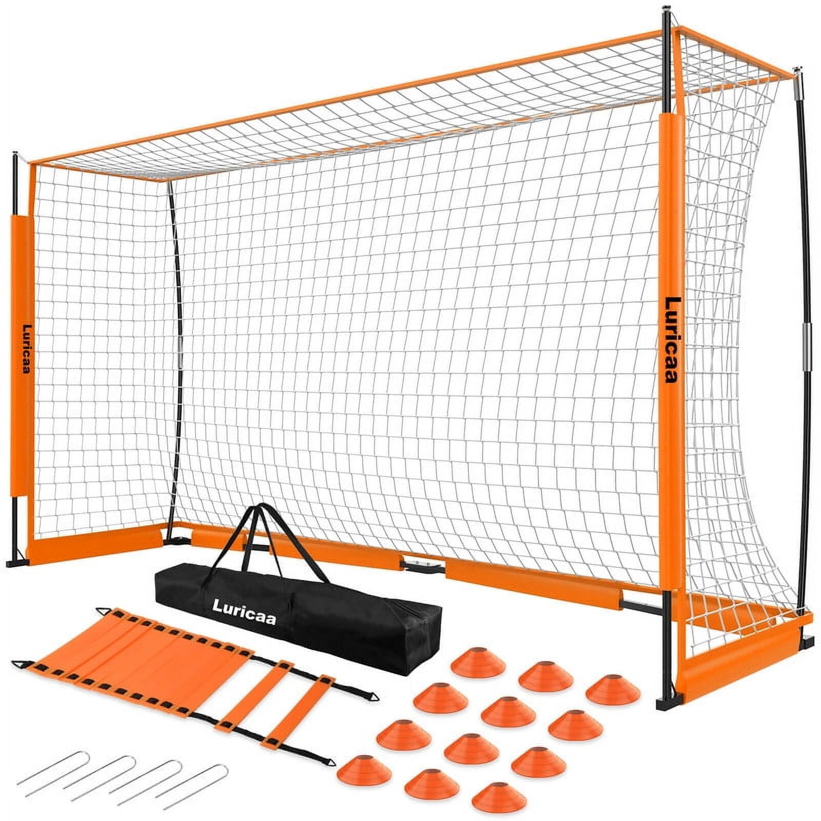 Collapsible Soccer Goal, 12×6 ft Portable Soccer Goal Net for Backyard ...