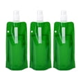 thumbnail image 1 of Collapsible Sports Water Bottle 3 Pack - Foldable Leak Proof Travel Bottles for Camping Hiking, 480mL BPA Free Portable Water Pouch with Carabiner, Outdoor Hydration Gifts, 1 of 7
