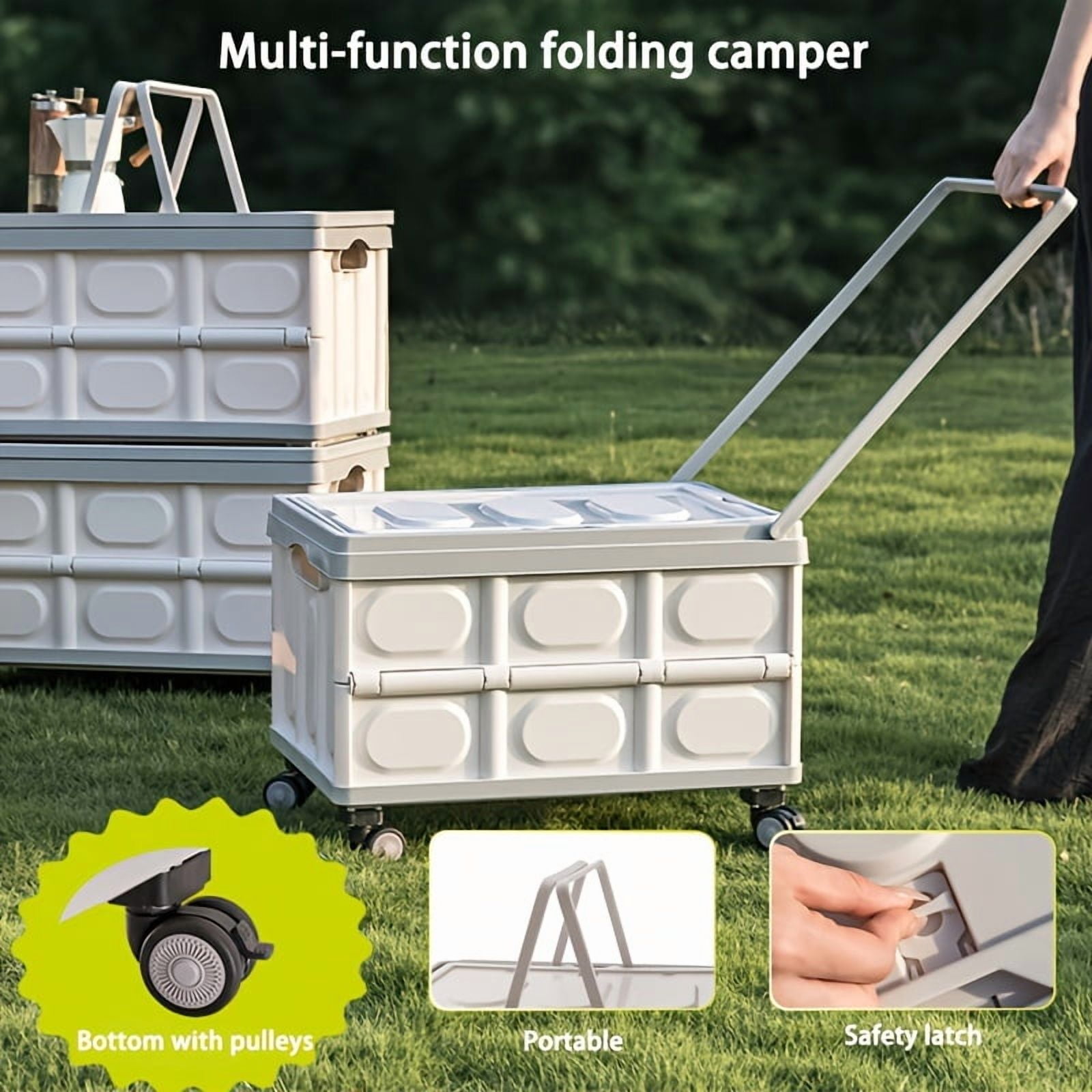 Collapsible Stackable Camping Storage Cart - Luxurious Foldable ...