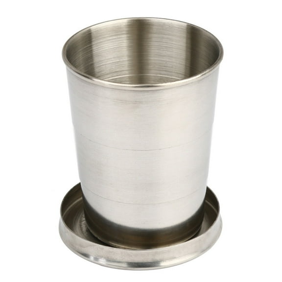 Collapsible Stainless Steel Travel Cup 2oz, Foldable Design for Backpacking, Camping & Emergency Use