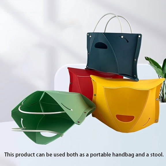 Collapsible Stool, Mini Travel Stool, Portable Paper Handbag, Shopping Bag, Plastic Fishing Chair, Outdoor Travel Stool