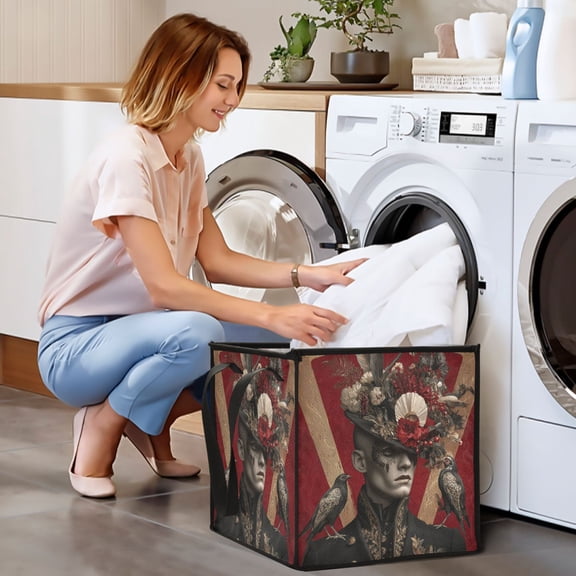 Collapsible Storage Basket Laundry Hamper Portable Organizer Bin For Home Storage Handsome Duke