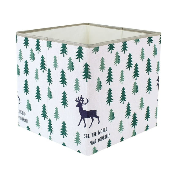 Storage Bin Cube Fabric Basket Organizer Box for Closet Floral 13 Inch