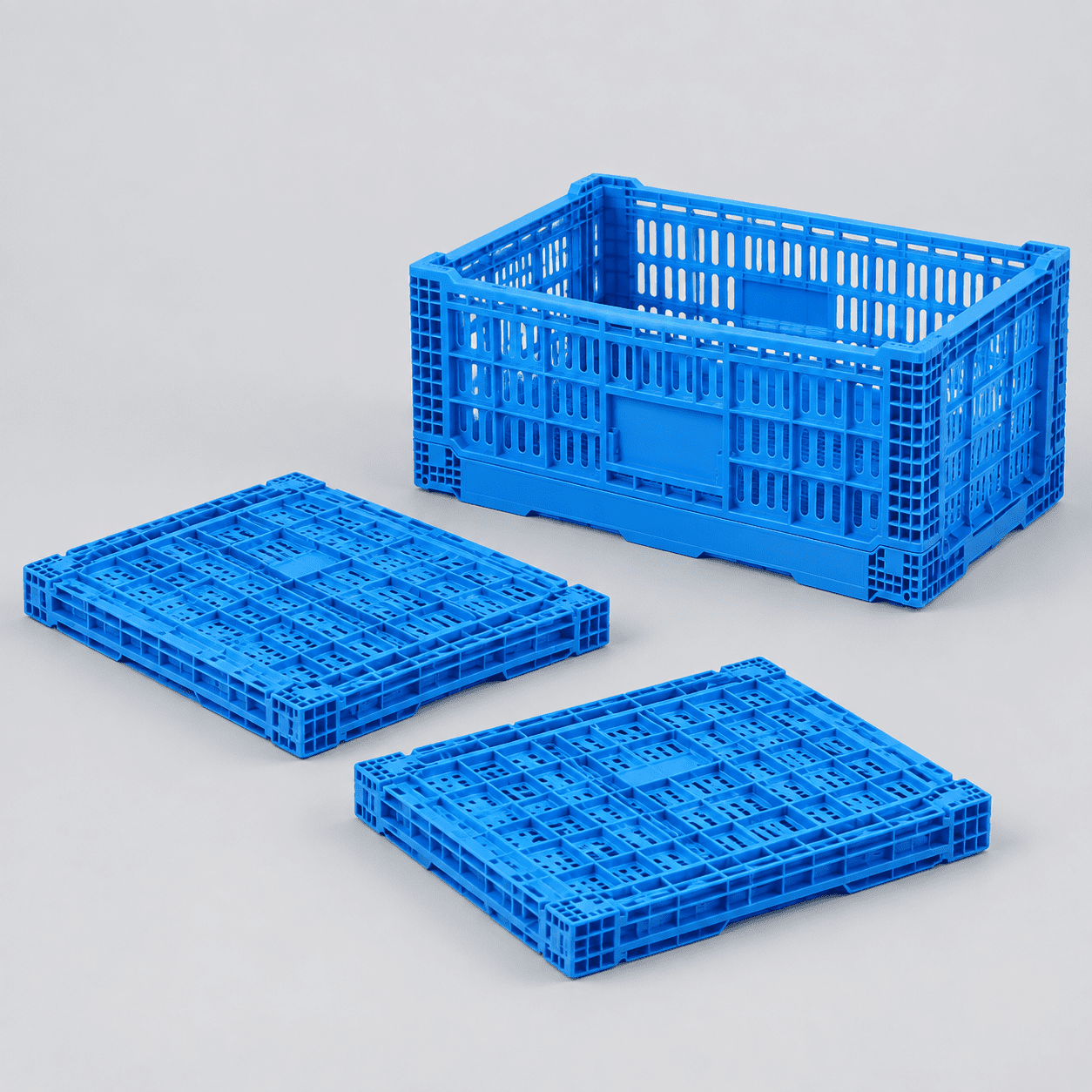 Various Containers Collapsible Storage Bin Container, 52 Liter Transfer box, crate Transit ...