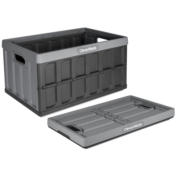 Collapsible Storage Bin (No Lid), 46L, Stone, 1PK