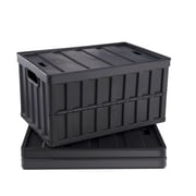 Collapsible Storage Bins 65L, 3 Pack - Folding Plastic Utility Crates for Car, Clothes, Toys, Books, Heavy Duty Stackable Containers with Handles