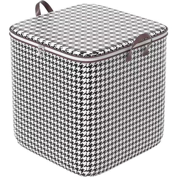 Collapsible Storage Bins Bag with Lids,Large Capacity Folding Clothes Organizers with Zipper & Durable Handle,Home Storage for Grocery Sweater Blanket Bedding Sheets Pillows Quilt-100L