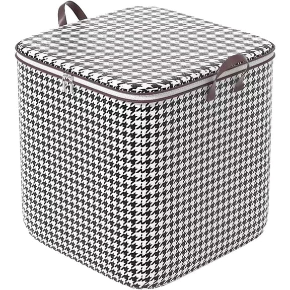 Collapsible Storage Bins Bag with Lids,Large Capacity Folding Clothes Organizers with Zipper & Durable Handle,Home Storage for Grocery Sweater Blanket Bedding Sheets Pillows Quilt-100L