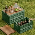 thumbnail image 1 of Collapsible Storage Bins Box with Lids and Handle, Portable Plastic Storage Crate Containers Totes, Stackable Foldable Camping Basket Supplies for Camp Fishing Car RV, Office, 1 of 7