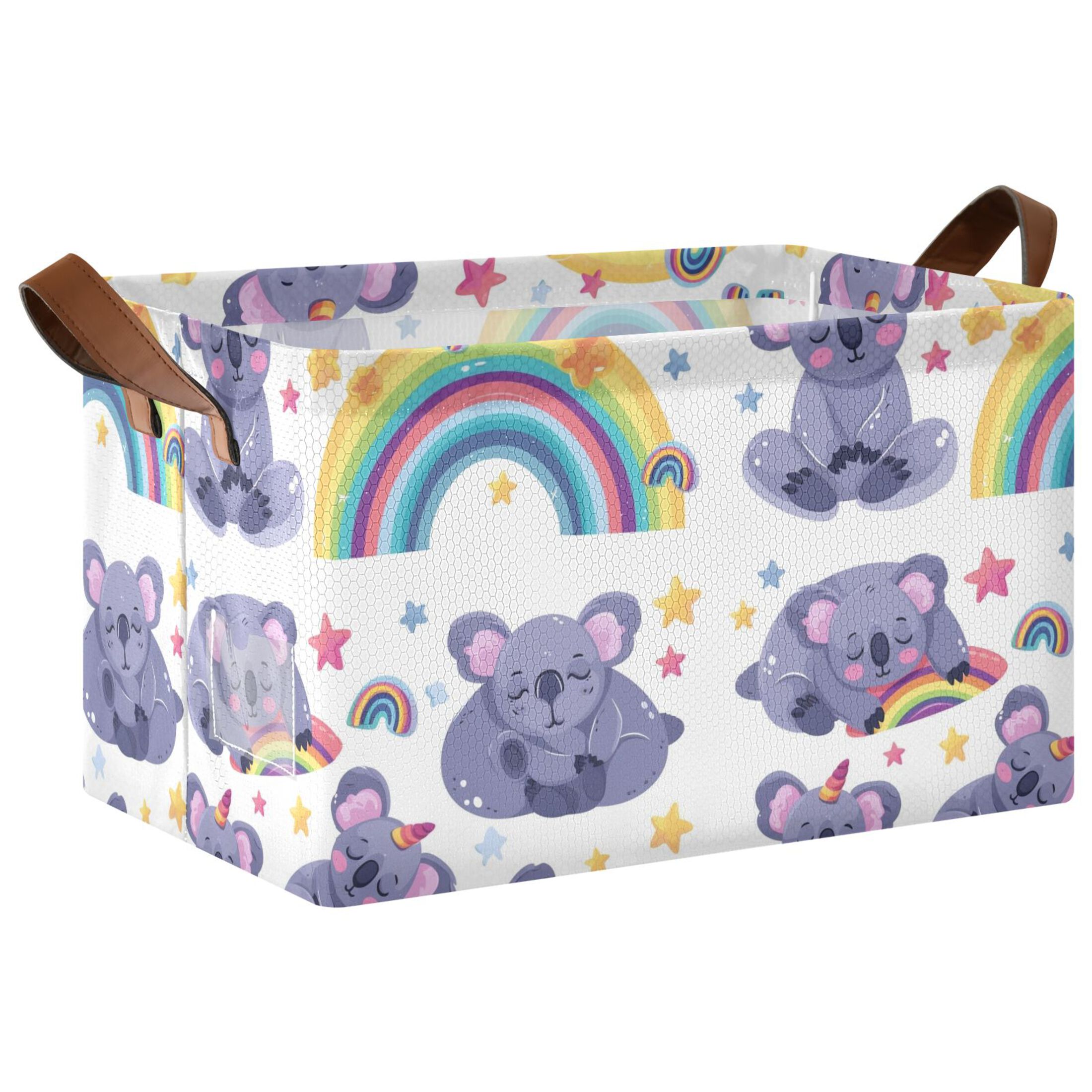 Collapsible Storage Bins Fabric Shelf Baskets with Handles 16.9"x11.4