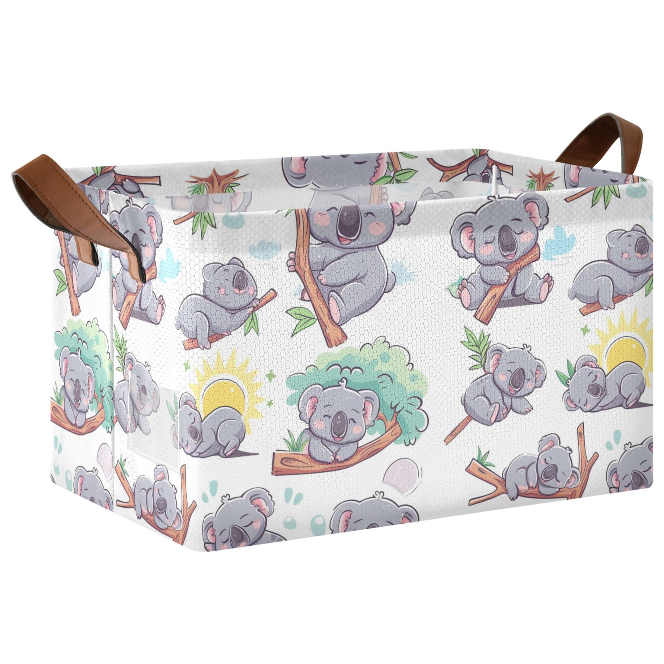 Collapsible Storage Bins Fabric Shelf Baskets with Handles 16.9"x11.4