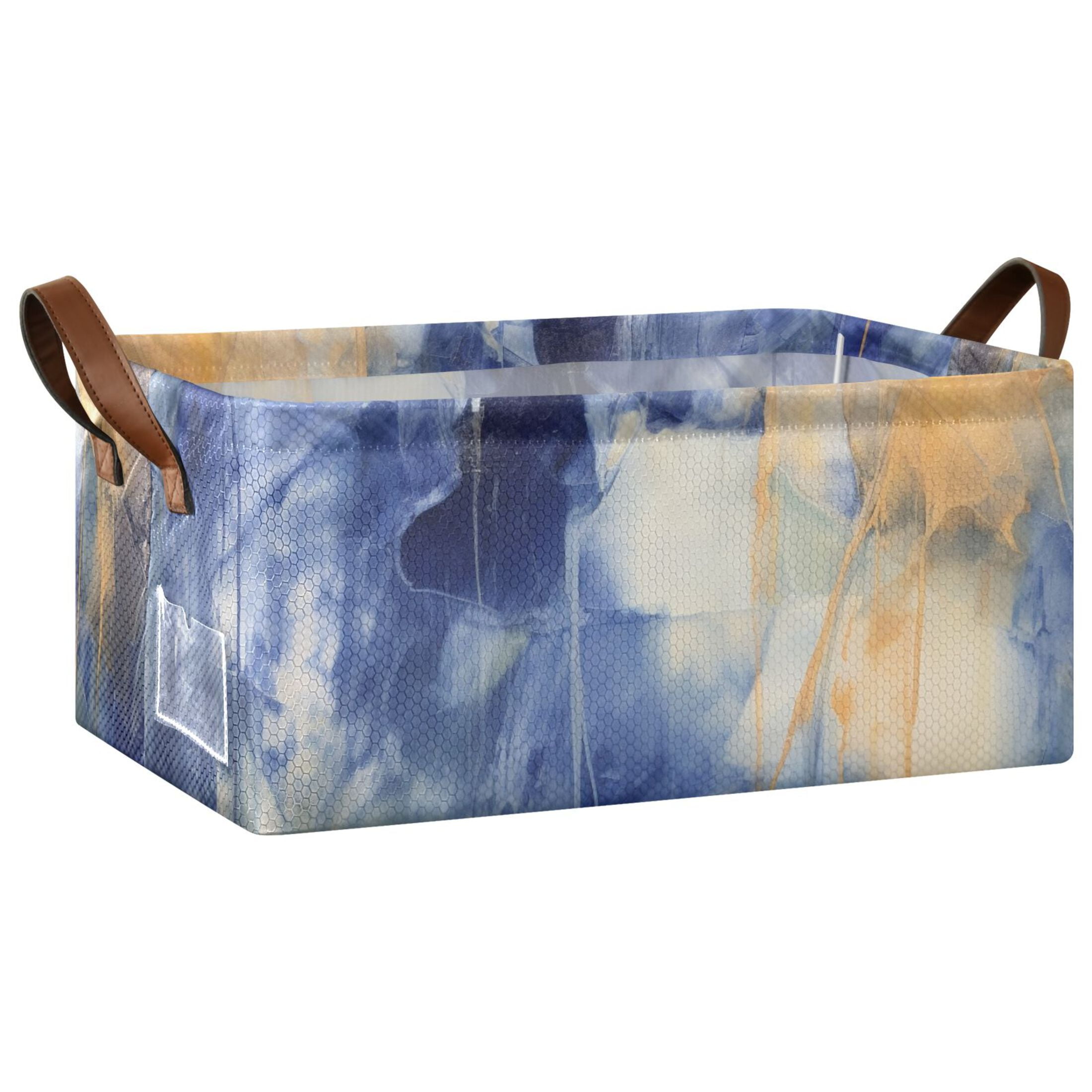 Collapsible Storage Bins Fabric Shelf Baskets with Handles 16.9