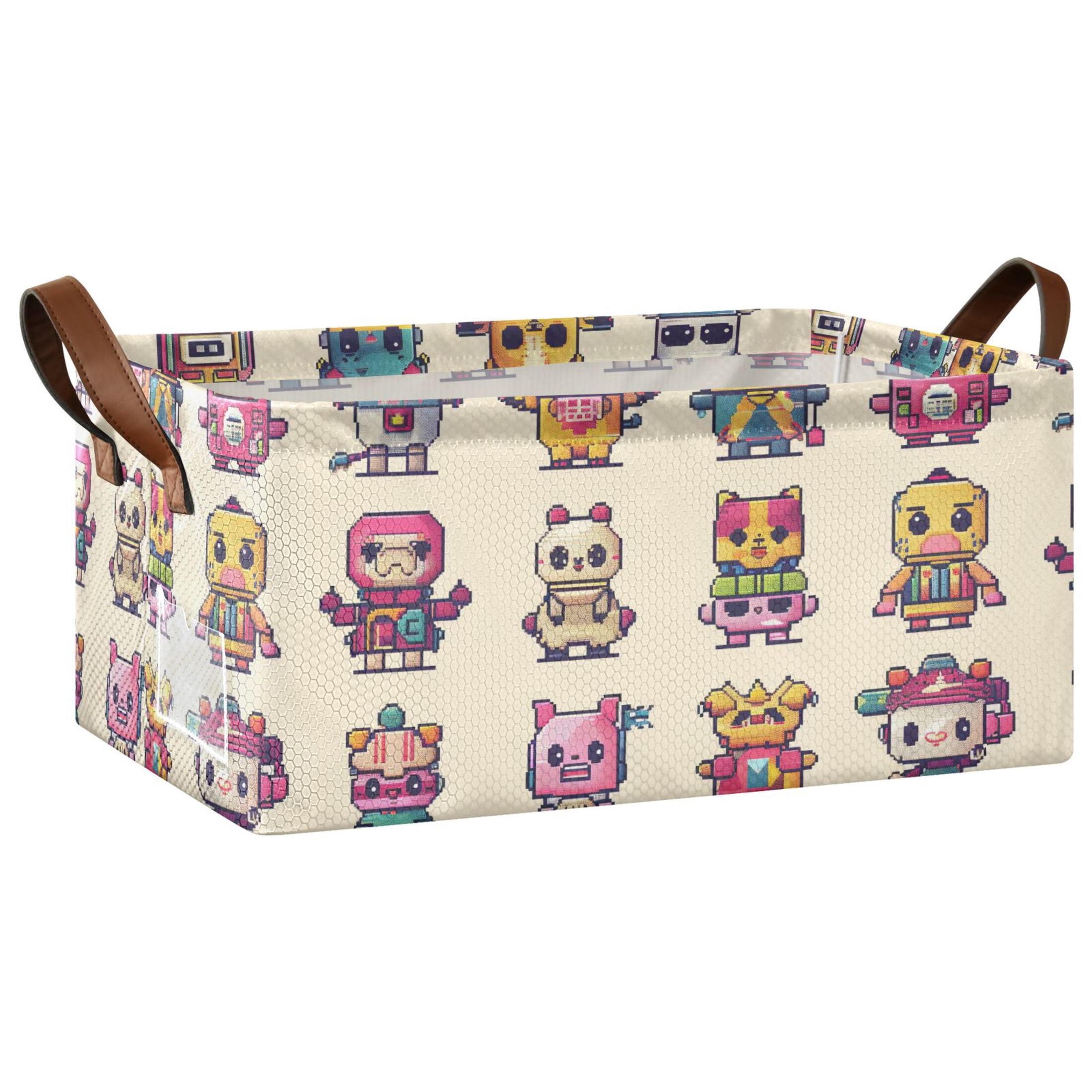 Collapsible Storage Bins Fabric Shelf Baskets with Handles Closet ...
