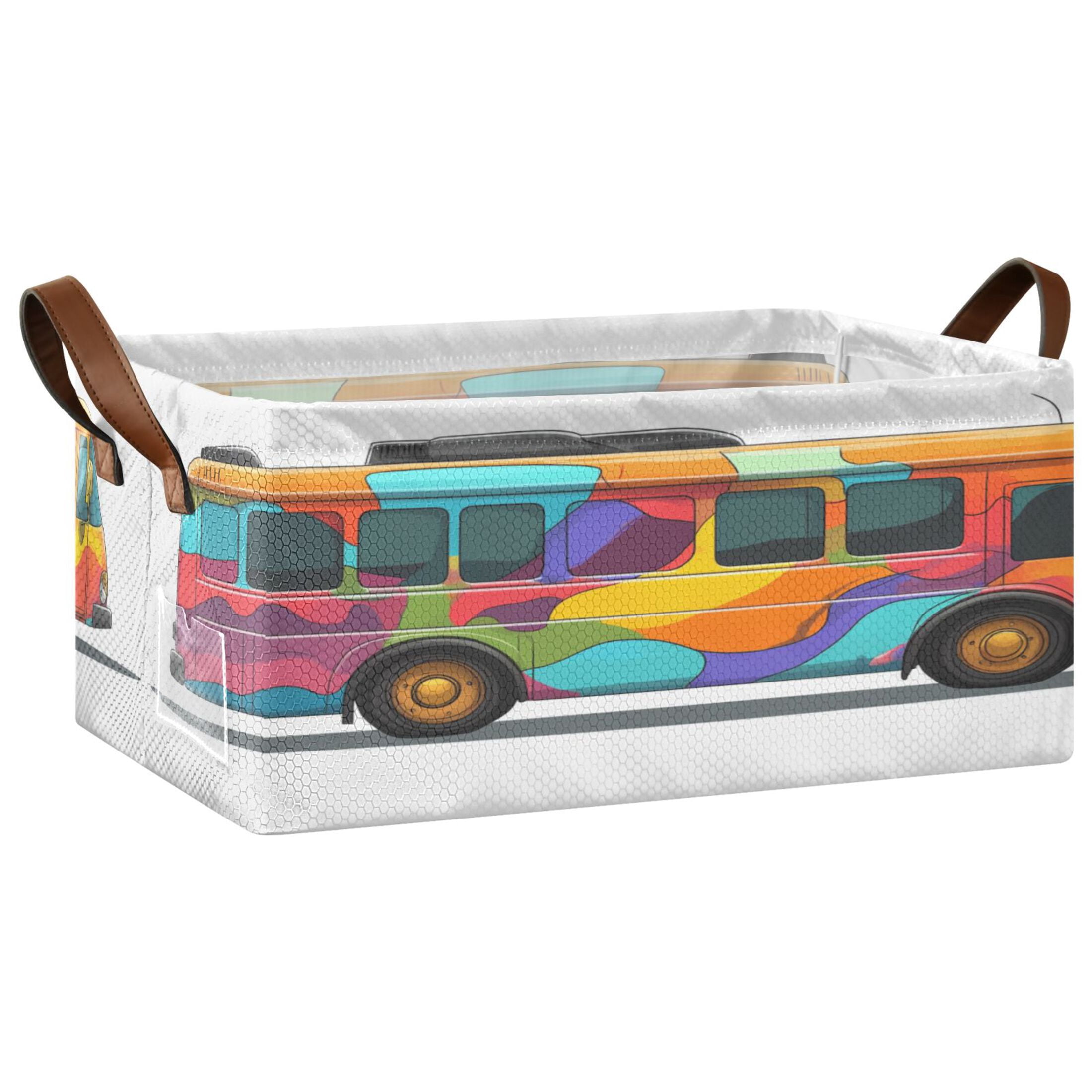 Collapsible Storage Bins Fabric Shelf Baskets with Handles Closet ...