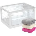 Collapsible Storage Bins,Foldable Storage Box With Doors And Top Cover