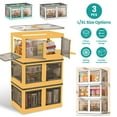 thumbnail image 1 of Collapsible Storage Bins with Lids TeqHome Wardrobe Closet Organizer 18.7Gal Stackable Plastic Storage Container with Wheels for Home Storage (3 Pack Yellow), 1 of 12