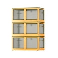 thumbnail image 1 of Collapsible Storage Bins with Lids TeqHome Wardrobe Closet Organizer 8.1Gal Stackable Plastic Storage Container with Wheels for Home Storage (3 Pack Yellow), 1 of 11