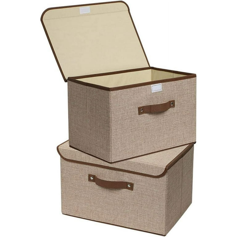 Topboutique Foldable Storage Box 2 Storage Boxesstorage BinsStorage Bins with Lids. Filing Cabinets for Home Office. Linen Storage Box, used to Store Toys