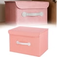 thumbnail image 1 of Collapsible Storage Boxes, Ongmies Storage Bin with Lid, Decorative Foldable Lidded Cotton Linen Fabric Home Cubes Baskets Closet Organizer Container, 1 of 9