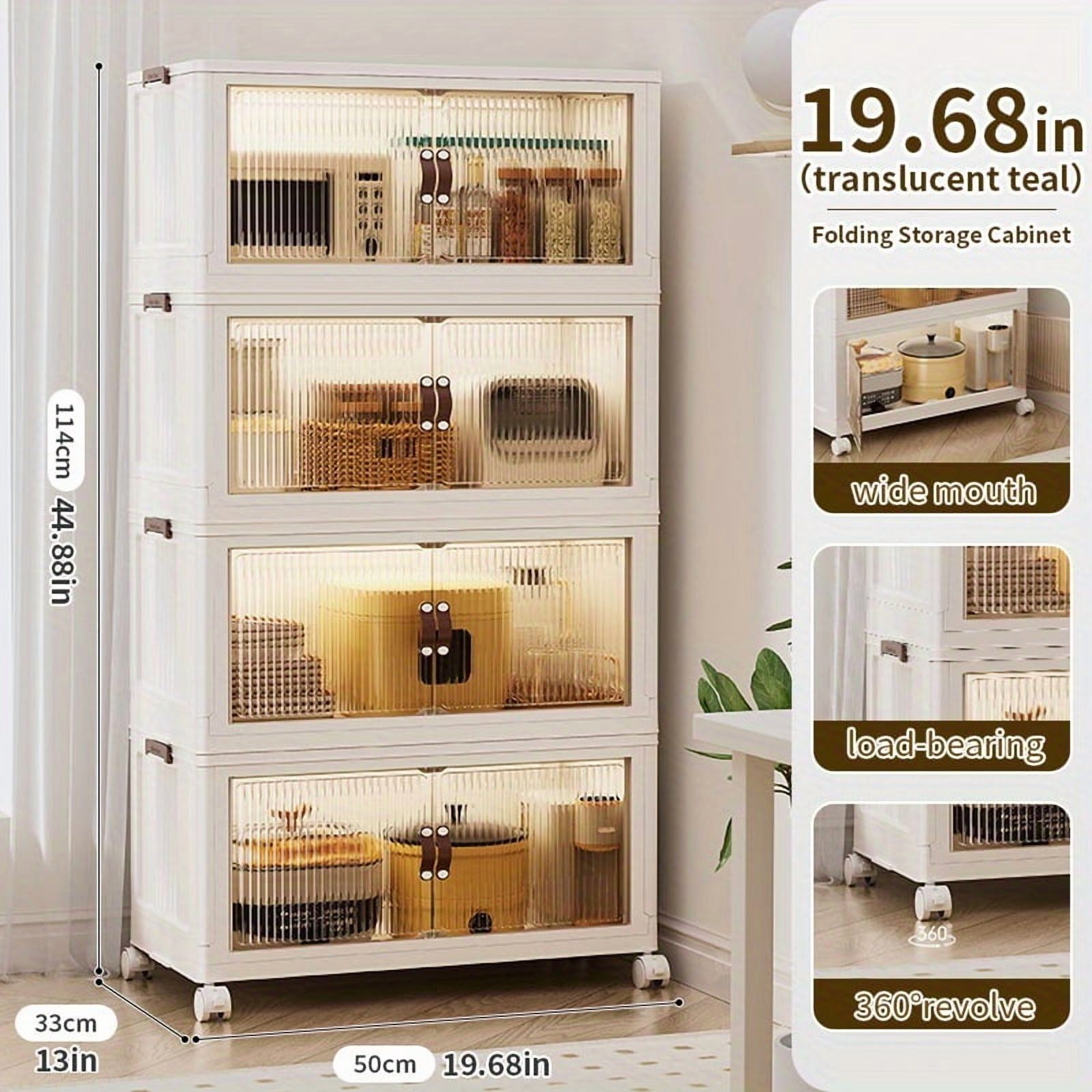 Collapsible Storage Container (1-5 Layers) - Spacious Dual-Access ...