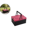 thumbnail image 1 of Collapsible Storage Crate, Foldable Plastic Basket with Lid and Handle, Foldable Storage Box Crate Bin for Home Kitchen Office Bathroom Bedroom Pantry, 1 of 6