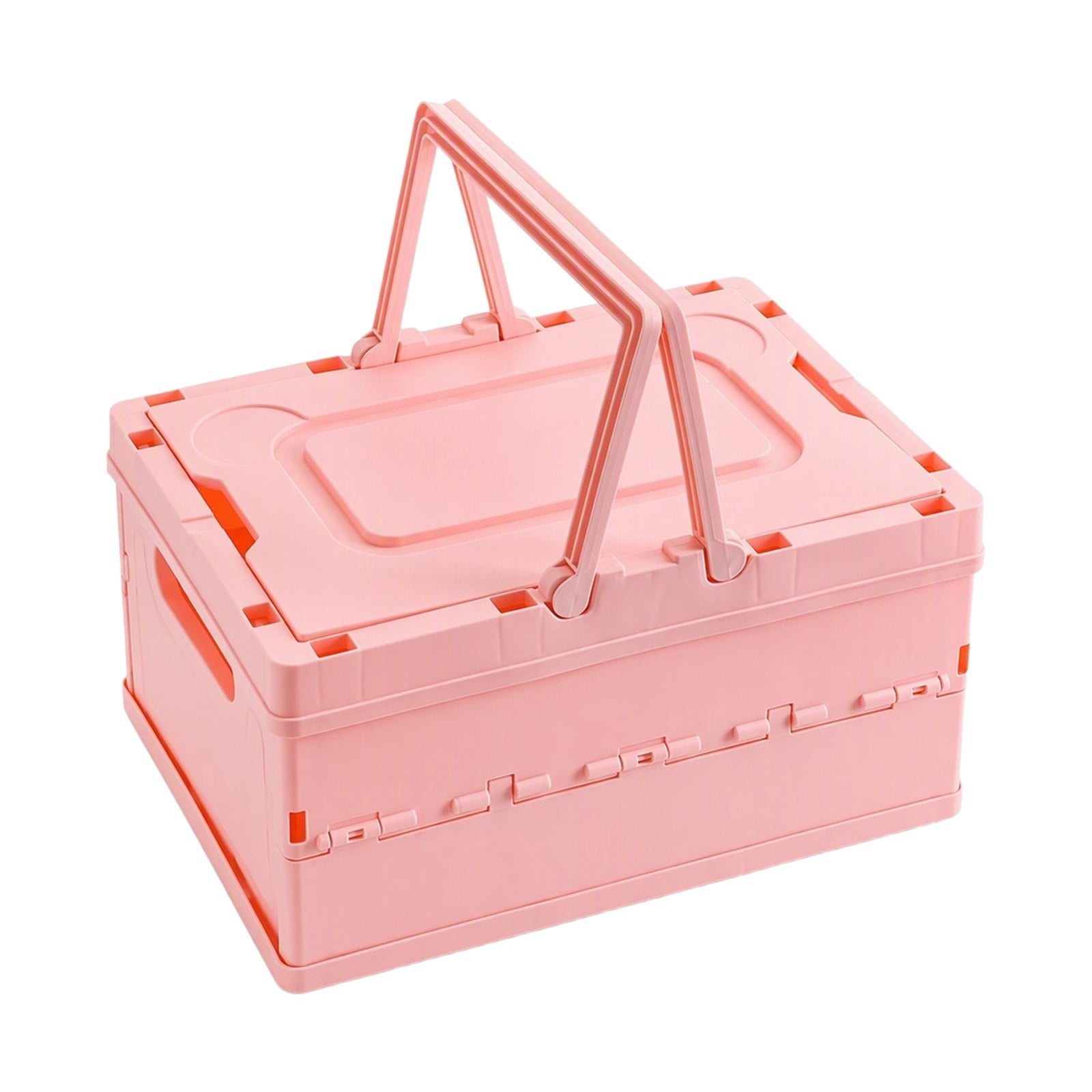 Collapsible Storage Crate with Lid,Plastic Storage Crate,Foldable ...