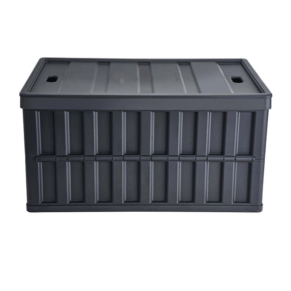 Collapsible Storage Crates 65L 3 Pack, Folding Plastic Utility Bins with Lids & Handles, Heavy Duty Stackable Containers for Clothes, Toys, Groceries, Car Trunk Organization