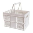 thumbnail image 1 of Collapsible Storage Shopping Basket,Collapsible Reusable Plastic Grocery Shopping Baskets,Plastic Grated Wall Stackable Basket/Tote Portable Storage Basket with Handles for Picnic Camping Organizing, 1 of 6