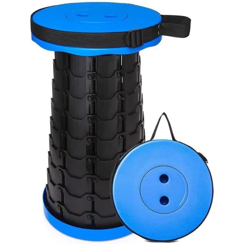 Small Stool Colapsable Collapsible Telescoping Portable Stool for Adults, Camping Folding Seat ...
