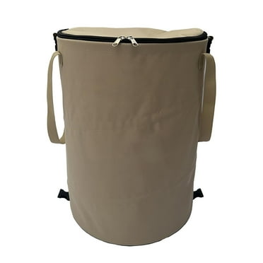 Collapsible Trash Can - Pop Up Outdoor Portable Garbage Bag Holder with Zippered Lid - Recycle Bin for Camping or Parties