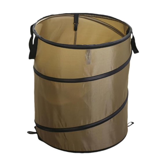 Collapsible Trash can/Folding Garbage Cans,Portable Trash can,Pop Up Trash Can,for Camping Garbage Can Collapsible,Clothes and Toys Recycle bin (BrownColor)