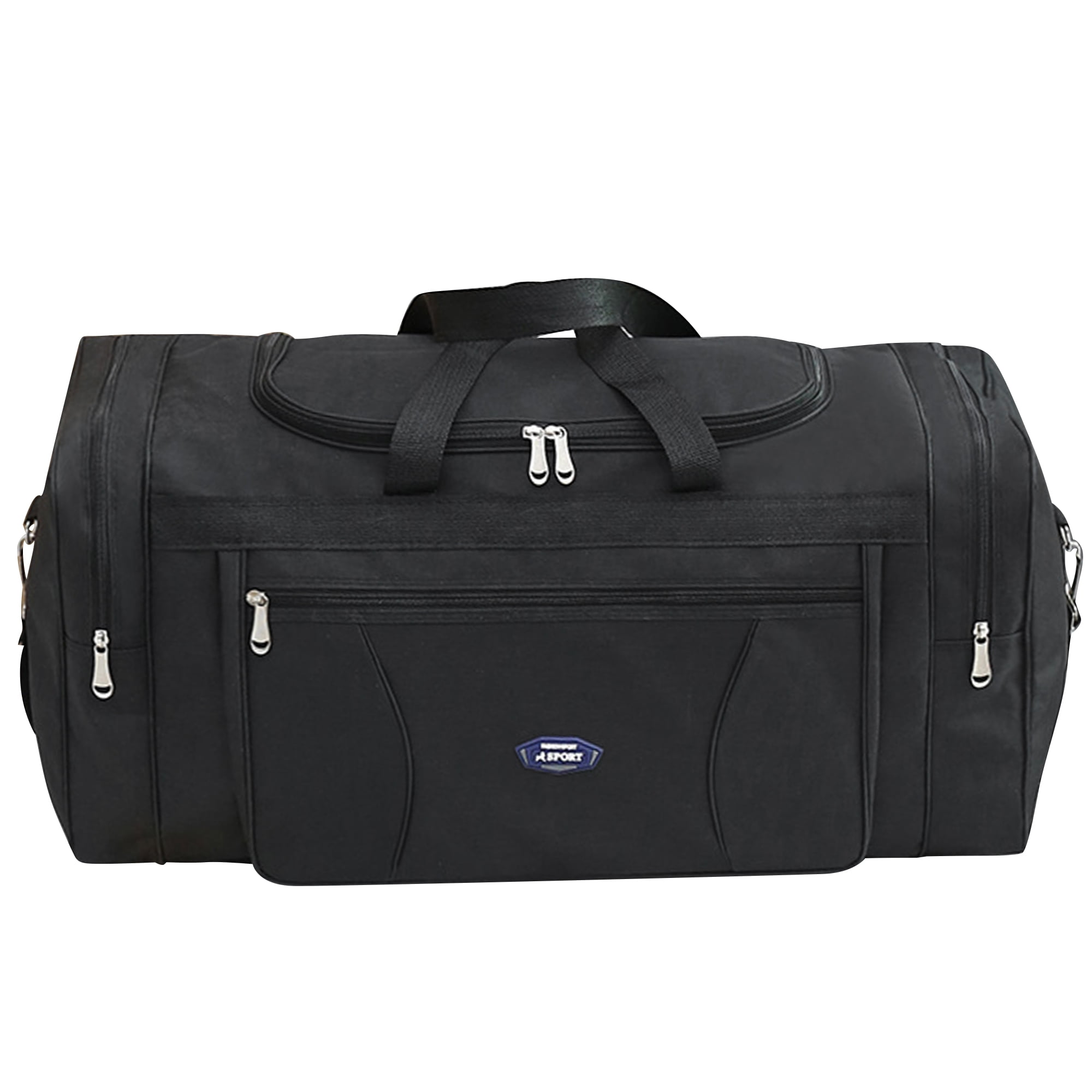 Collapsible Travel Duffel Bag, Luggage Bag with Upgrade Zipper, Black