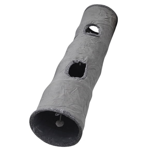 Collapsible Tunnel Spring Tube Canes Tunnels Plush Foldable Toy Relieve Boredom for Indoor Kitten Rabbits Puppies