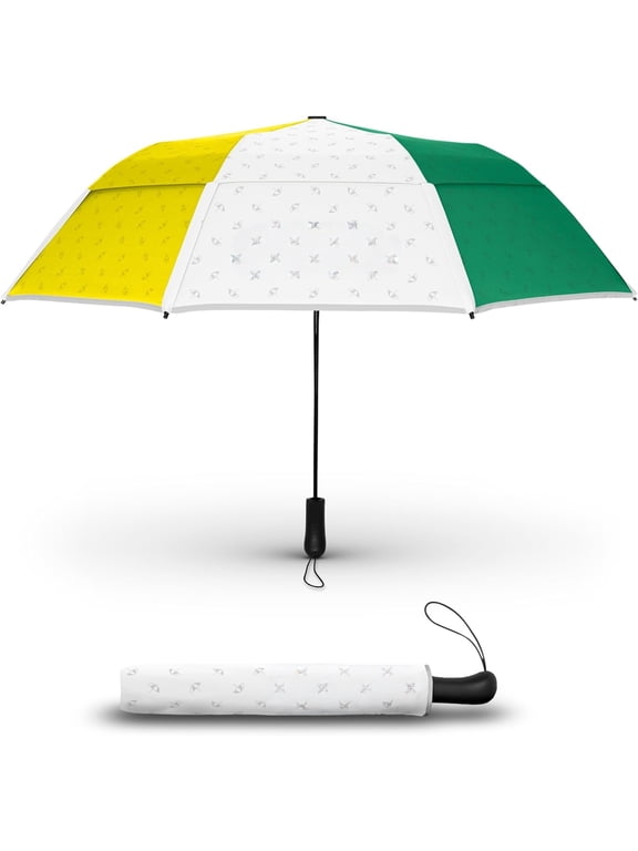 Collapsible Umbrella for Car and Backpack - Windproof, Resists Up to 55 MPH Winds - Protection From Wind, Rain & Sun (Classic)