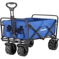 thumbnail image 1 of Collapsible Wagon, 350 Lbs Capacity Outdoor Folding Camping Wagons, Grocery Portable Utility Cart, Adjustable Rolling Carts, All Terrain Sports Wagon with Big Wheels, 1 of 7