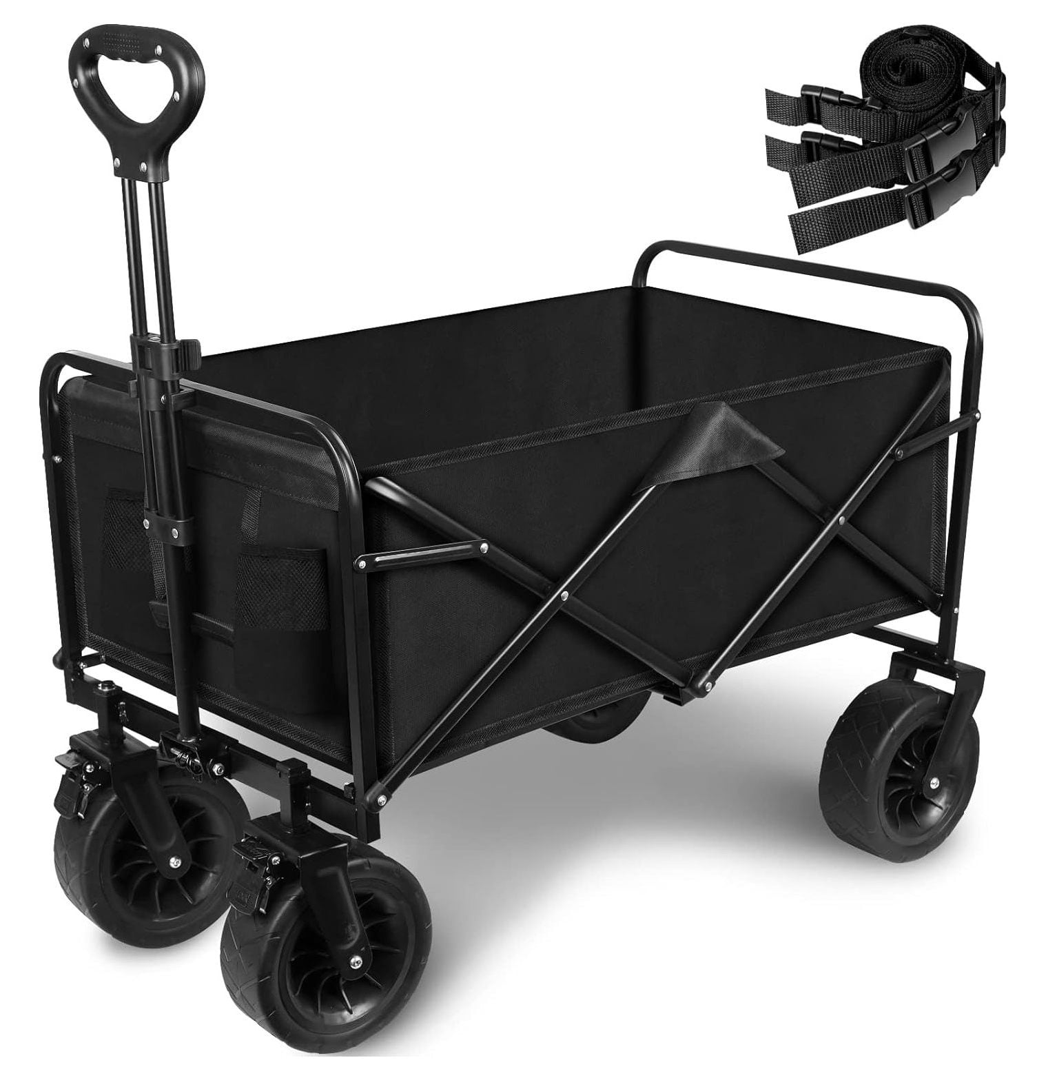 Collapsible Wagon Cart, Portable Heavy Duty Large Capacity Outdoor