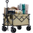 thumbnail image 1 of Collapsible Wagon with Wheels, 400LBS Wagons Carts Foldable, Beach Carts with Big Wheels for Sand, Heavy Duty Wagon, Folding Cart with All-Terrain Wheels, Garden Carts Sports Wagon Beach Wagons, 1 of 9