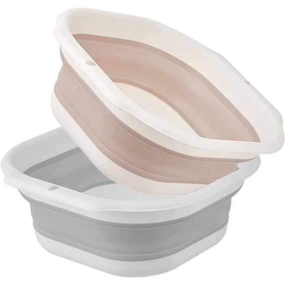 Collapsible Wash Basin, 7.5L Dish Tub Sink Basin Folding Dish Pans for Kitchen Sink, 2 in 1 Dishpan & Cutting Board, Portable Sink Dish Basin for BBQ Camping Prep Tub Washing Bin Bucket for Cleaning