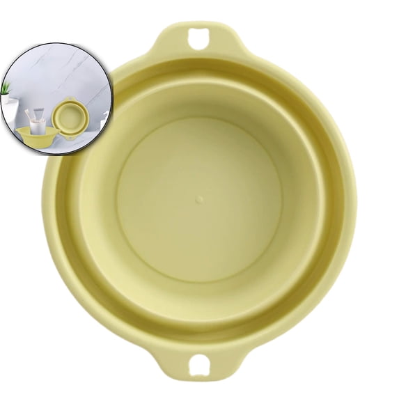 Collapsible Wash Basin, Collapsible Dish Tub Portable Washing Basin Dish Pan Space Saving Plastic Washtub for Dishing, Fruit, and Camping, Hiking and Home