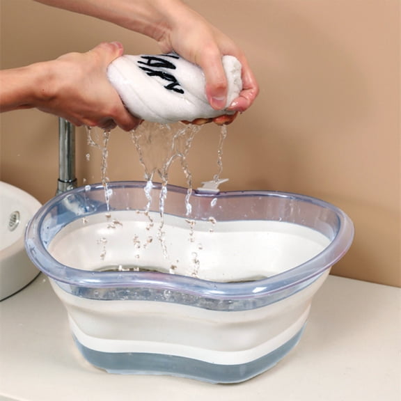 Collapsible Wash Basin Folding Dishes Pan for Kitchen Sink, Camping Portable Dish Basin, Laundry Basin Foot Bath Bucket, Space Saving Kitchen Storage for RV and Camping
