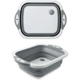 thumbnail image 1 of Collapsible Washing Up Bowl, Multi Function Bowl Drying Rack, Portable Cutting Board, Retractable Drain Washing Basket Basin Vegetable Fruit Tray for for Camping, Picnic, Kitchen, 1 of 7