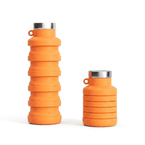 ROSEXIXI Collapsible Water Bottle 500ml Reusable Silicone Foldable Leakproof for Hiking Gym Travel