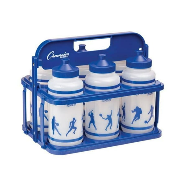 Collapsible Water Bottle Carrier Set, Clear & Blue