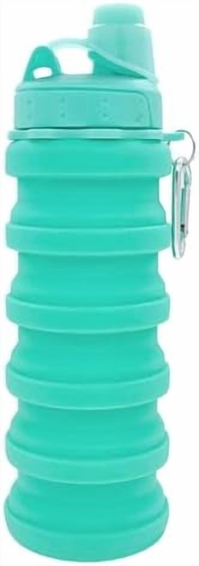 Collapsible Water Bottles Travel water bottle Sports Portable Sport Water Bottle Reusable Water Bottles comes with mountaineering Buckle 500ml silicone Water-proof camping water bottle
